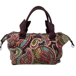 Vera Bradley Multicolor Paisley Tote with matching wallet.